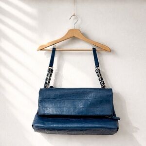 Nicole Miller Chic Blue Shoulder Bag